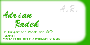 adrian radek business card